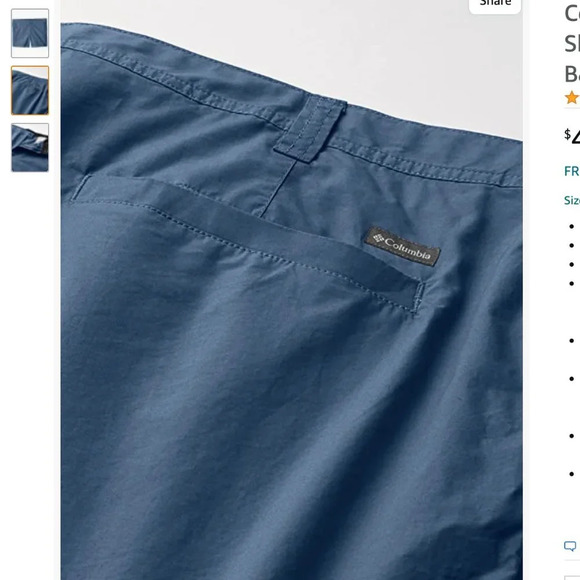 NWT Columbia Men's Washed Out Short, Bluestone, B&T - Picture 2 of 3